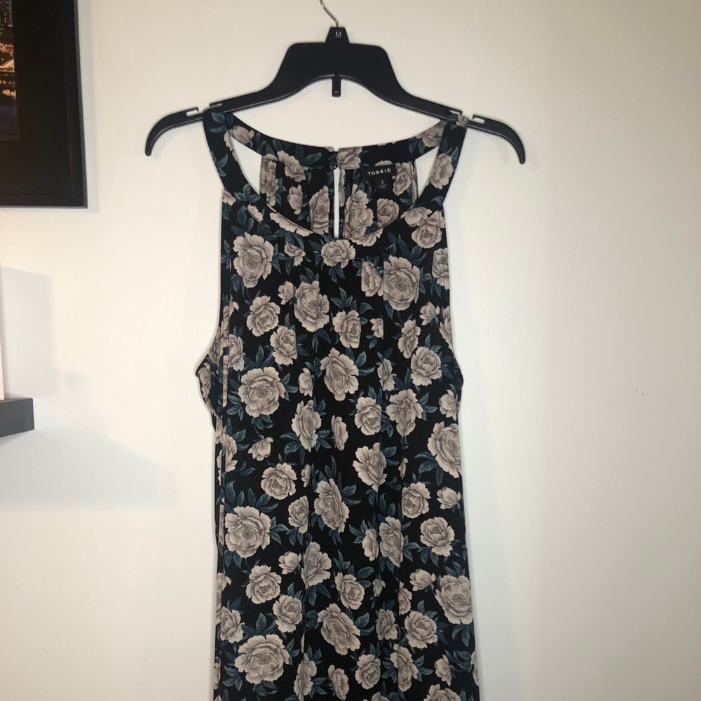 Grey-rose and black blouse